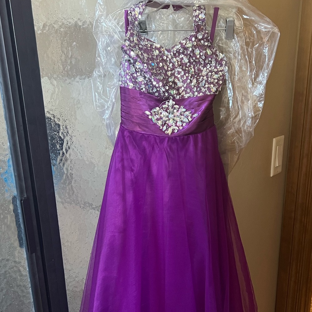 Girls purple ball gown